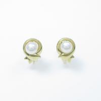 ミキモト リボン アコヤパールイヤリング