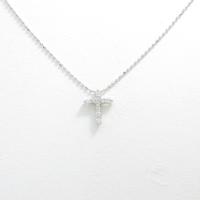 K18WG クロス ダイヤモンドネックレス