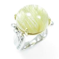 K18WG／K18YG ルチツクオーツリング