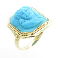 K18YG トルコイシリング