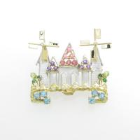 K18YG／PT カラーストーンブローチ