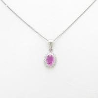 PT ピンクサファイヤネックレス