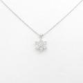 PT／K18WG フラワー ダイヤモンドネックレス