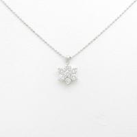 PT／K18WG フラワー ダイヤモンドネックレス