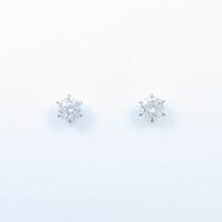 【リメイク】プラチナダイヤモンドピアス 0．327ct・0．338ct・F・SI2・GOOD