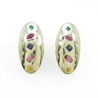 585YG カラーストーンピアス