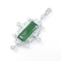 K18WG トルマリンペンダント