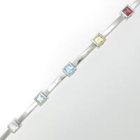 K18WG カラーストーンブレスレット10％引き