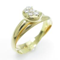 K18YG ムーン ダイヤモンドリング