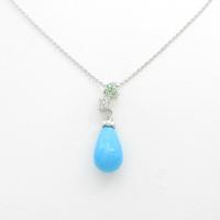 K18WG トルコイシネックレス