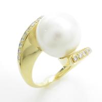 K18YG シロチョウパールリング