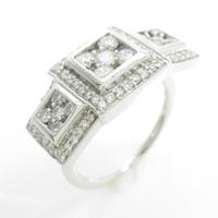 K18WG ダイヤモンドリング