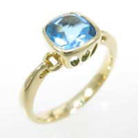 K18YG ブルートパーズリング