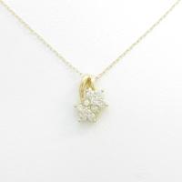 K18YG フラワー ダイヤモンドネックレス5％引き