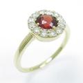 K18YG ガーネットリング