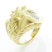 K18YG／PT ダイヤモンドリング