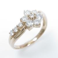 K18PG フラワー ダイヤモンドリング5％引き