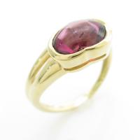 K18YG ガーネットリング