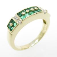 K18YG エメラルドリング