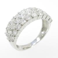 PT パヴェ ハーフエタニティ ダイヤモンドリング