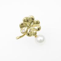 ミキモト クローバー ダイヤモンドブローチ