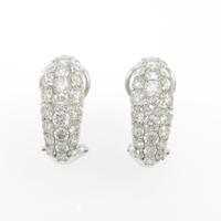 K18WG パヴェ ダイヤモンドピアス