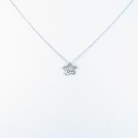 【リメイク】K10WG フラワー ダイヤモンドネックレス