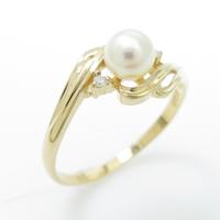 K18YG アコヤパールリング