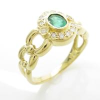 K18YG エメラルドリング