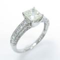 プラチナダイヤモンドリング 0．776ct・VLY・I1・プリンセスカット