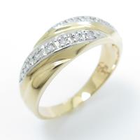 K18YG／PT ダイヤモンドリング