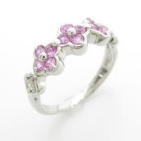 PT フラワー サファイヤリング