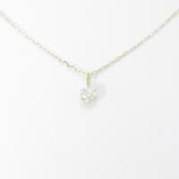 K18YG ソリティア ダイヤモンドネックレス