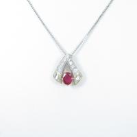 K18YG／PT ルビーネックレス5％引き