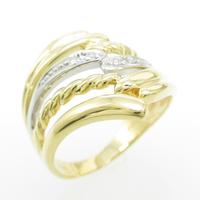 K18YG／PT ダイヤモンドリング