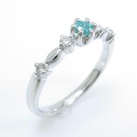 K18WG パライバトルマリンリング