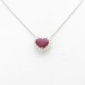 【リメイク】PT ハート ルビーネックレス