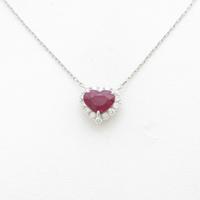 【リメイク】PT ハート ルビーネックレス
