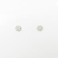 【リメイク】K18WG フラワー ダイヤモンドピアス10％引き