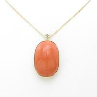 750YG／K18YG サンゴネックレス