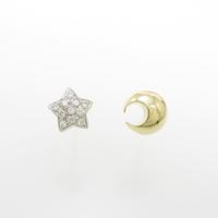 ポンテヴェキオ ムーン×ハート ダイヤモンドピアス