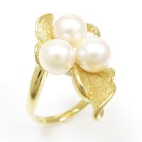 K18YG アコヤパールリング