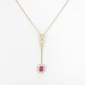 K18YG ルビーネックレス
