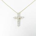 【リメイク】K18YG クロス ダイヤモンドネックレス