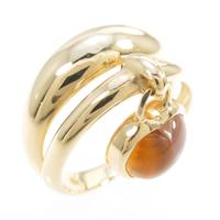 750YG ハート シトリンリング