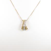 K18YG／PT ダイヤモンドネックレス