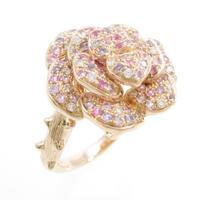 K18PG ローズ サファイヤリング