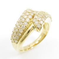 K18YG パヴェ ダイヤモンドリング