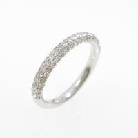 K18WG ダイヤモンドピンキーリング