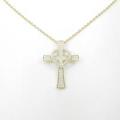 K18YG 2WAY クロス×ハート ダイヤモンドネックレス